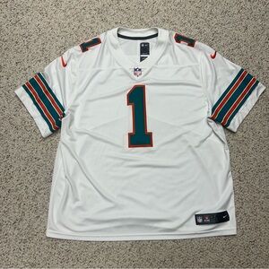Miami Dolphins #1 Tua Tagovailoa On Field Nike NFL Football Jersey Mens 3XL